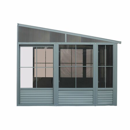 Gazebo Penguin Florence Wall Mounted Solarium 10x12 Metal Roof W1209MR-32